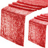 Eternal Beauty Red Table Runner for Wedding, 2PCS-12x108 Sequin Table Runner Decorations for Birthday Parties, Banquets, Graduations,Christmas...