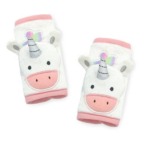 Travel Bug Baby & Toddler 3-Piece Head Support & Strap Covers Set for Car Seats, Strollers & Bouncers … (Unicorn)...