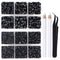 LPBeads 6400 Pieces Hotfix Rhinestones Black Flat Back 5 Mixed Sizes Crystal Round Glass Gems with Tweezers and Picking Rhinestones Pen...