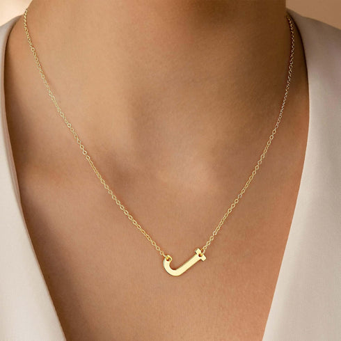 Ursteel Initial Necklaces for Women - Dainty 14K Gold Plated Letter Necklaces for Women Trendy, Simple Cute Initial Personalized Monogram Pendant ...