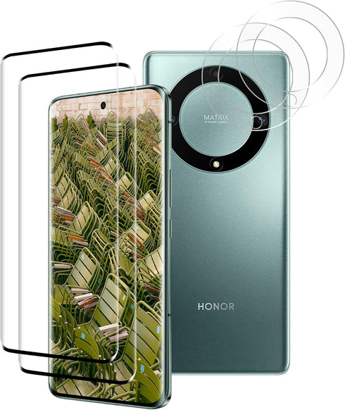 Screen Protector for Honor Magic 5 Lite, Tempered Glass Screen Protector, Anti Fingerprint, 9H Hardness, HD Clear, Tempered Glass Film, 2 Pack Scr...