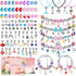 shynek 180 Pieces DIY Charm Bracelet Making Kit for Girls 8-12, Jewelry Making Kit for Girls with Bracelet Making Beads, Snake Chains for Girls Ch...
