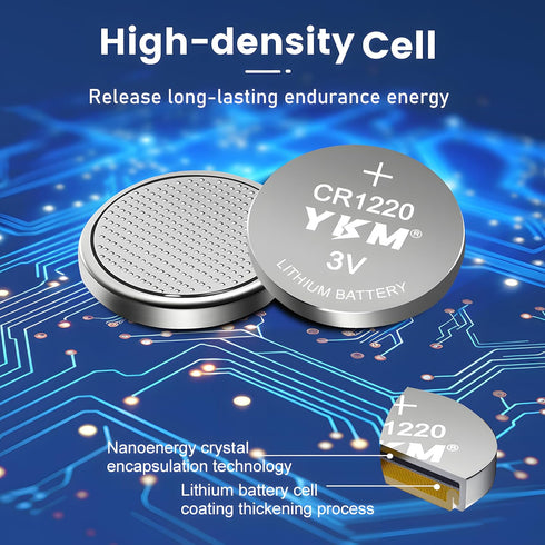 CR1220 1220 3 Volt Coin Lithium Battery for LED Light Thermometer Alarm Sensor Watch Battery 10 Pack ?5-Year Warranty?...