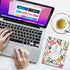 Small Mouse Pad Cute, Mini Mouse Pads for Wireless Mouse and Laptop, Travel Mousepads with Designs - Abstract Floral, Portable Mousepad with Non-s...