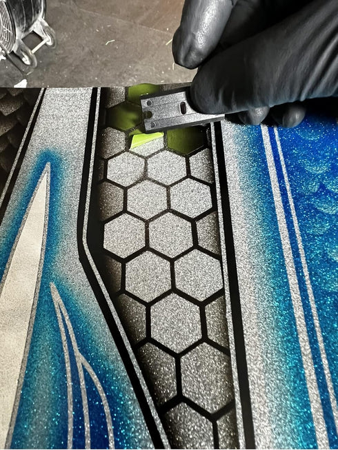 LiME LiNE Honeycomb Airbrush Stencil for Custom Paint...