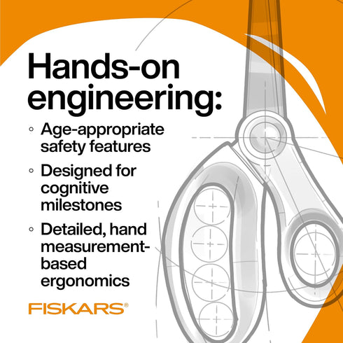 Fiskars Big Kids For Ages 8+ Ombre 6" Left-handed Scissors, Blue-Turquoise...