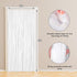 BTSD-home 4 Pack 3x 8ft White Foil Fringe Curtain Backdrop Party Streamers Decorations Metallic Photo Booth Tinsel Theme Bachelorette Graduation W...