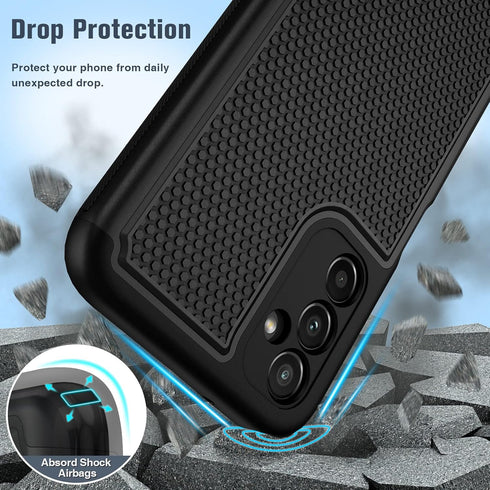FNTCASE Heavy Duty Protective Case for Samsung Galaxy A14 5G - Shockproof Rugged Military Protection with Non Slip Back (Matte Black)...