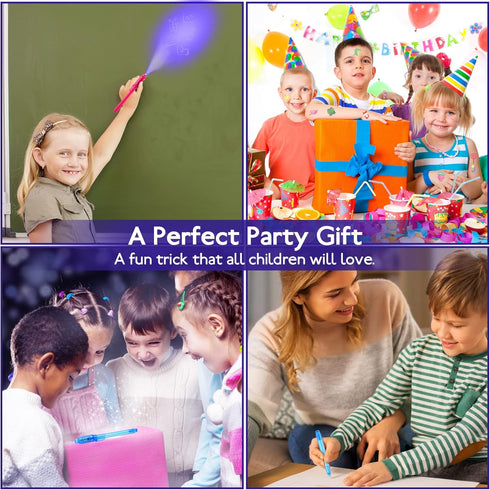 30PCS Invisible Ink Pens with UV Light Party Bag Fillers for Boys and Girls, Spy Pens Set, Magic Pen Disappearing Ink Pen for Kids, UV Pen for Wri...