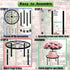 Plant Stand Indoor Outdoor Set of 1, Retro Design 10'' Round Plant Rack, Rust-proof Coated Metal Plant Stand, Heavy Duty Flower Pot Stands Outdoor...