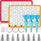 HOTPOP Piping Bags and Tips Set for Macarons - 17-Piece Baking Supplies Kit - Reusable Silicone Pastry Bags - 2 Half-Size Baker Mats - Ideal for H...