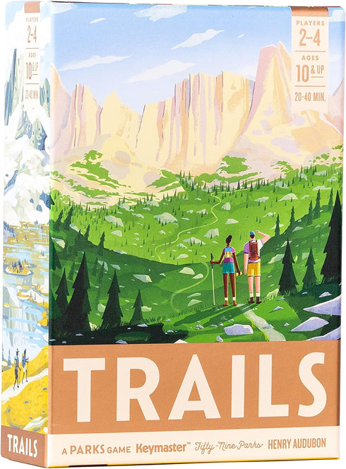 Trails, a Family and Strategy Board Game About Hiking and Outdoors by Keymaster, 2-4 Players...