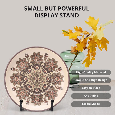 3 Pack 6inch Picture Stands for Display, Black Metal Plate Stands for Display - Decorative Plate Stand, Plate Holder Display Stand, Picture Frame ...
