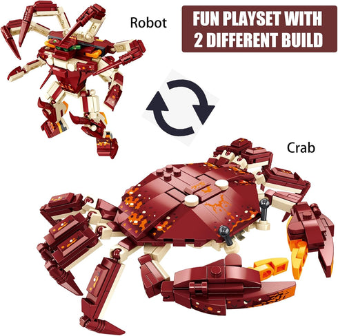 Ocean Animal Building Blocks, Deep Sea Creatures Building Toy Set for Kids Boy Girl Crab(242PCS)...