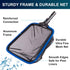 Ultra Fine Mesh Pool Skimmer Net with Aluminum Frame, Aluminum Pool Net for Cleaning Efficiently, Durable Pool Skimmer Net Fine Mesh Ideal for Fin...