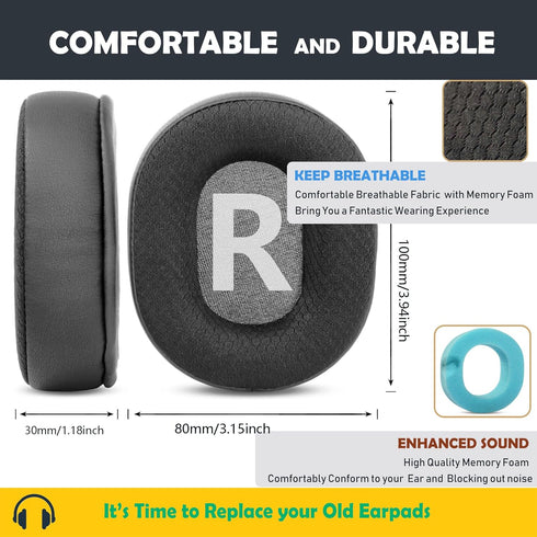 Durable Replacement Earpads Cushions Compatible with Sony WH-L600/MDR-7506/MDR-V6 Headphones Ear Pads with Breathable Fabric Foam......