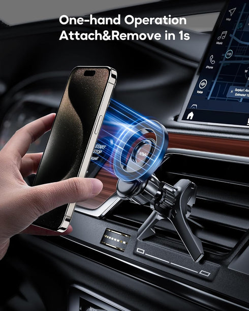 ?2024 Upgrade?for MagSafe Car Mount Air Vent?24 Magic Magnet Power?Magnetic Phone Holder for Car Vent 360° Hand Free Magnetic Car Phone Holder Mou...
