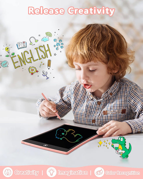 KOKODI Toys for 3 4 5 6 Years Old Girls, 10 Inch Reusable Colorful LCD Writing Tablet Doodle Board Drawing Pad for Kids, Toddler Learning Educatio...