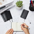 4 Pcs Hardcover Leather Pocket Notebook 4 x 2.5 Inch Small Notebook 50 Sheets Hardcover Mini Notepad Tiny Lined Journal Notebook for Office Home S...