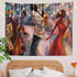 Shrahala Jazz Band Tapestry, Jazz Singer Club Band Oil Painting Wall Hanging Large Tapestry Psychedelic Tapestry Decorations Bedroom Living Room D...