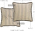 VHC Brands Farmhouse Bedding-Sawyer Mill Tan Fabric Euro Sham, 26x26, Dark Creme White...