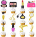 Spa Makeup Cupcake Toppers Decoration Supplies for Female Bridal Shower Bachelorette Salon Spa Cosmetics Themed Girls 18th Birthday Party 24Pcs Go...