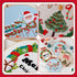 4 Sets Christmas Embroidery Starter Kit with Pattern for Beginners,Merry Christmas Embroidery Kit Ornaments, DIY Cross Stitch Set with 4 Plastic E...