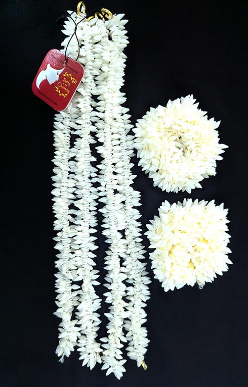 Artificial Hair Gajra (Sets of 2 and 4 Gajra Bands) (4strings2bands)...