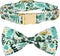 Watermelon Pet Tropical Fern Leaf Dog Bow Tie Dog Collar,Detachable Bowtie Accessory, Adjustable Collar for Small Medium Large Dogs, M (12 --20 in...