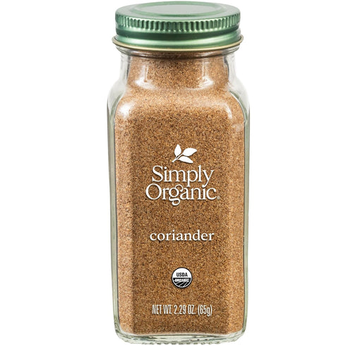 Simply Organic Ground Coriander Seed, 2.29-Ounce, Rich, Warm Earthy Yet Fruity Flavor, Bright Aroma, Slight Citrus Undertones...