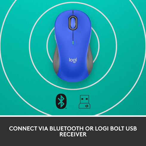Logitech Signature M550 L Full Size Wireless Mouse - for Large Sized Hands, 2-Year Battery, Silent Clicks, Bluetooth, Multi-Device Compatibility -...