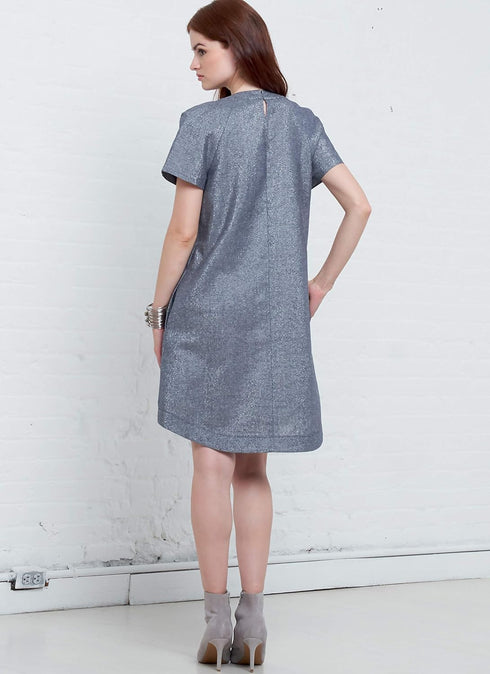 McCall Pattern McCall's Women's Short and Long Sleeve Dress, Sizes 6-14 Sewing Pattern, Plain...