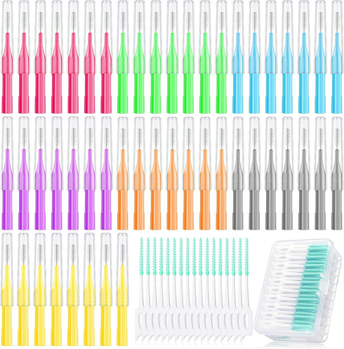 Zopeal 250 Pieces Braces Flossers Interdental Brush for Cleaner Tooth Toothpick Dental Teeth Flossing Head Oral Dental Hygiene Cleaning Tool Soft ...