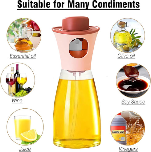 Olive Oil Sprayer for Cooking, 2 Pack 200ml Glass Olive Oil Sprayer Mister, Cooking Oil Sprayer, Oil Spray Bottle, canola Oil Sprayer, air Fryer f...