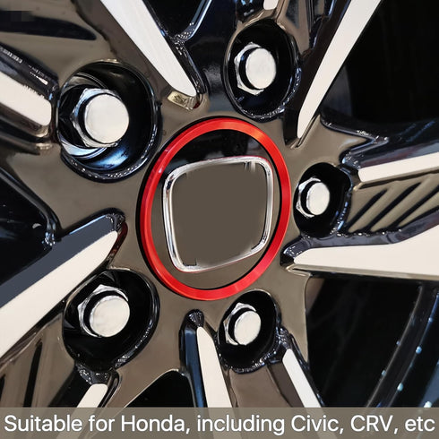 for Honda CRV Civic Accord CR- V XRV HRV Wheel Center Caps Hub Rings, Sporty Stickers Tire Hubcap Trims Decoration for Civic 2016-2025, for CRV 20...