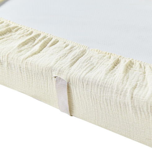 Muslin Changing Pad Cover for Baby Boys Girls, Ultra Soft Breathable Diaper Changing Table Pad Cover, Neutral Fitted Changing Pad Sheets (Beige)...
