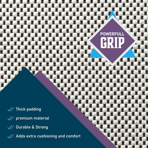 Rug Gripper Non Slip Rug Pad Underlay for Hardwood Floors Supper Grip Thick Padding Adds Cushion Prevents Sliding Size 2 x 3...