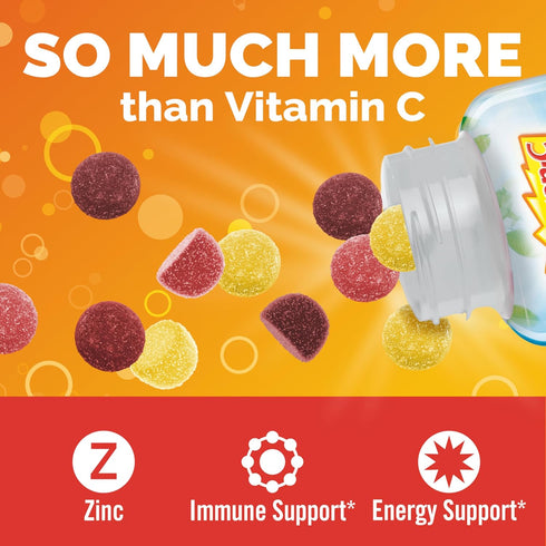 Emergen-C 750mg Vitamin C Gummies for Adults, Immune Support Gummies, Gluten Free, Strawberry, Lemon and Blueberry Flavors - 45 Count...