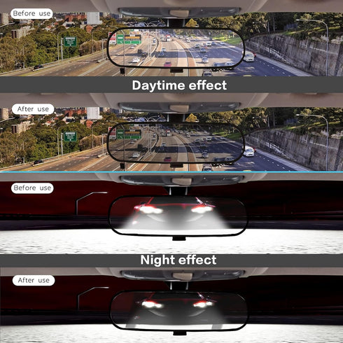 20 Pack Car Rearview Mirror Film,Anti Fog Anti Scratch Interior Rearview Mirror Anti Glare Film Waterproof HD Nano Clear Protective Sticker Film f...