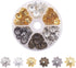 LiQunSweet 300 Pcs 6-Colors Multi-Petal Flower Iron Metal Bead Bell Caps Spacers for Beading Jewelry Making Supplies - 10x4mm...