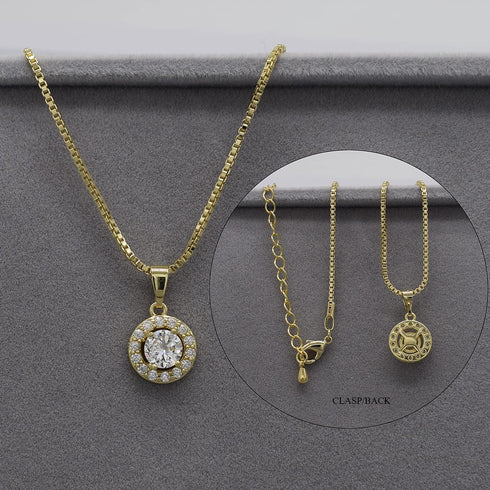 UDYLGOON Round Earrings Necklace Bracelet Jewelry Set For Women Bridal Bridesmaid Wedding Party Prom Daily...