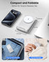 Facbiny Foldable 3-in-1 Magsafe Charger Stand with 20W Adapter, Aluminium Alloy Magnetic Wireless Charging Station for iPhone 15/14/13/12 Series, ...