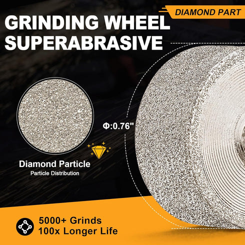 Diamond Sanding Bits for Dremel Rotary Tool, Grinding Stone Sanding Drill Bits with 1/8" Shank Gift for Craft Lovers - Metal & Woodworking/DIY Cra...