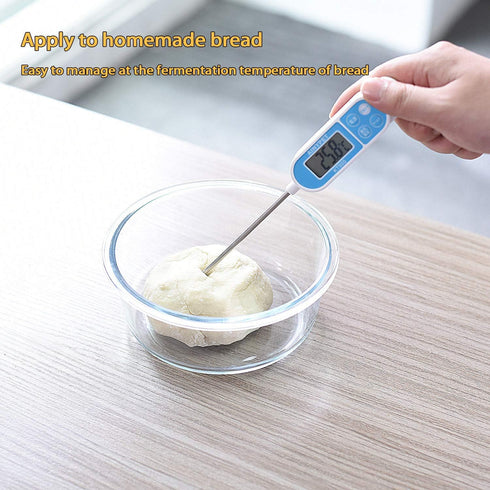 KT800 IPx7 Waterproof Meat Thermometer Digital Instant Read Food Thermometer with MinMax Hold Function, 1 Pack, Blue...
