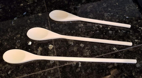 3 piece Long Handle Wooden Mixing Spoon Set - 10", 12" and 14" Long (1 set)...