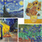 4 Pack Starry Night of Van Gogh Stamped Cross Stitch Kits - Counted Cross Stitch Kits for Beginners Adults,11 CT Patterns Dimensions Embroidery Ki...