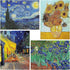 4 Pack Starry Night of Van Gogh Stamped Cross Stitch Kits - Counted Cross Stitch Kits for Beginners Adults,11 CT Patterns Dimensions Embroidery Ki...