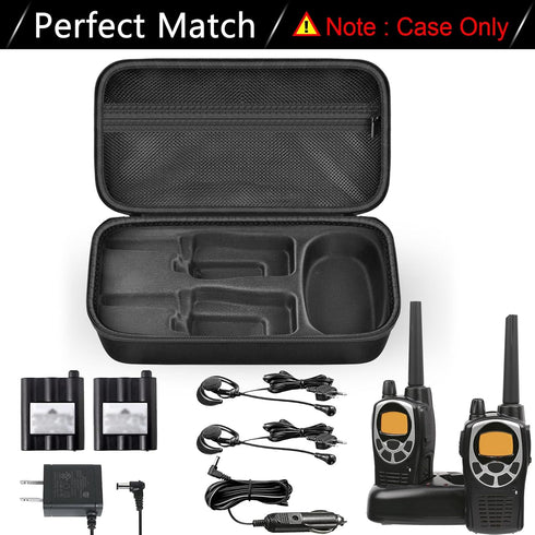 ANKHOH Walkie Talkie Case Holder for 50 Channel GMRS Two-Way Radio, Long Range Handheld Mobile Radios Hard Storage Carrying Box for Rechargeable B...