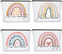 4 Pcs Rainbow Cosmetic Bag Teacher Nurse Inspirational Gift Bags for Women Girls You Are Loved Beautiful Kind Makeup Bag Bulk Personalized Canvas ...