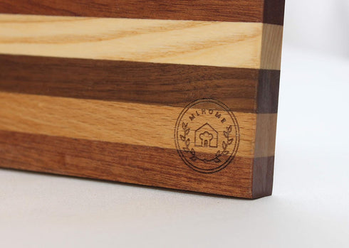 Mini Wood Cutting Board, Small Rustic Serving Board, Multi Wood Cheese Board, Great Kitchen Accessories and Gift, Multi Color/Hardwood Edge Grain ...